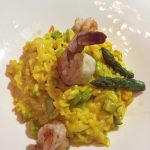 Risotto de Camarones con Esparragos.