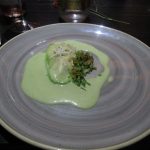 foto Raviol de Chayote Relleno de Jaiba,Apio y Chicharos