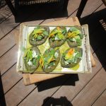 Tlacoyo de Requesón y Flor de Calabaza con Cleriqot de Vino Blanco Chenin Colombard
