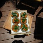 Tostada de Tártara de Lobina con Tinto Nebiolo