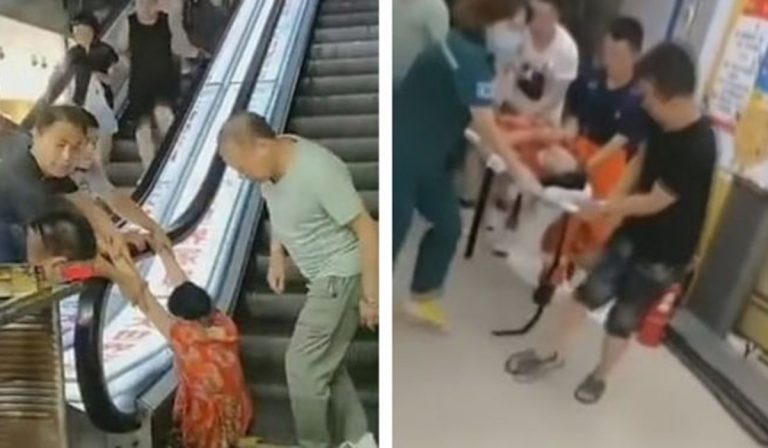 Mujer pierde pierna al quedar atrapada hasta la cintura en una escalera mecánica (VIDEO) Mujer pierde pierna al quedar atrapada hasta la cintura en una escalera mecánica (VIDEO)