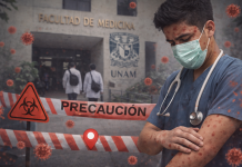Caso sospechoso de sarampión en la UNAM