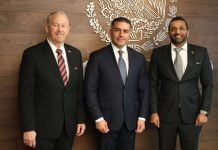 Omar García Harfuch, titular de la SSPC con Kash Patel, director del FBI