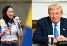 María Corina Machado afirma que Donald Trump merecía el Premio Nobel de la Paz