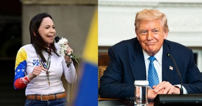 María Corina Machado afirma que Donald Trump merecía el Premio Nobel de la Paz