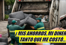 Limpió su sillón, lo sacó a secar ¡y que se lo llevó el camión de la basura! La basura se lleva su sillón