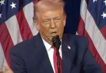 Donald Trump durante su discurso en el Kennedy Center