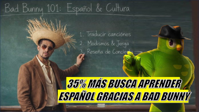 Bad Bunny provoca boom del español: Duolingo registra incremento de 35% de alumnos
