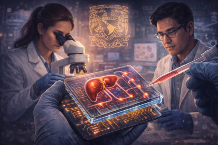 Científicos de la UNAM crean un hígado en un chip que replica funciones humanas