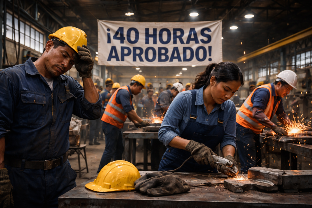 Diputados aprueban en lo general reducción de jornada laboral a 40 horas