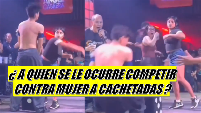 Chica que trabaja haciendo tortillas a mano noquea a un joven de una cachetada