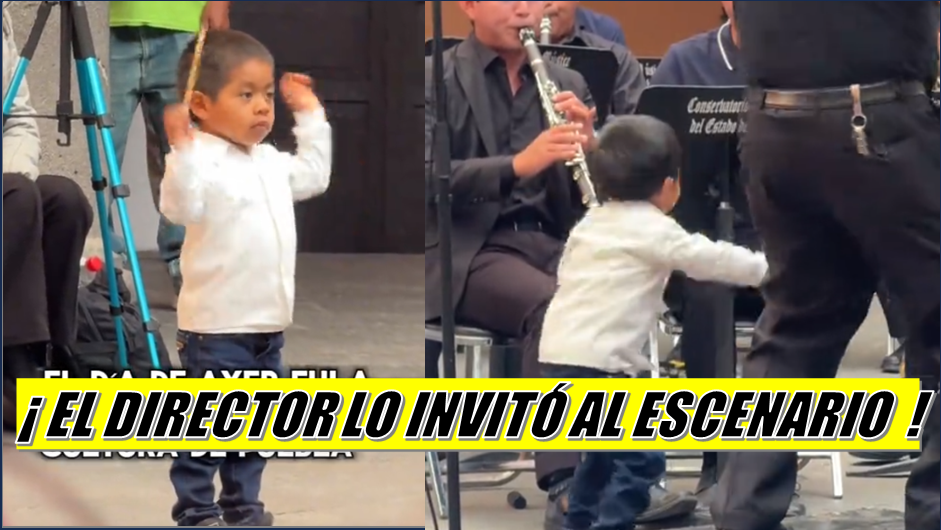 niño dirige orquesta en Puebla