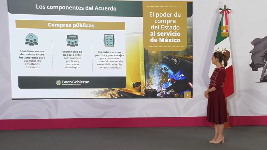 Sheinbaum firma acuerdo para impulsar la industria siderúrgica mexicana