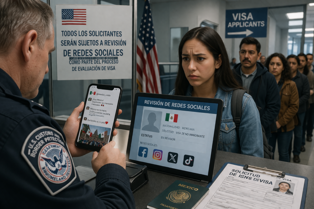 Estados Unidos revisará redes sociales a mexicanos que soliciten visa