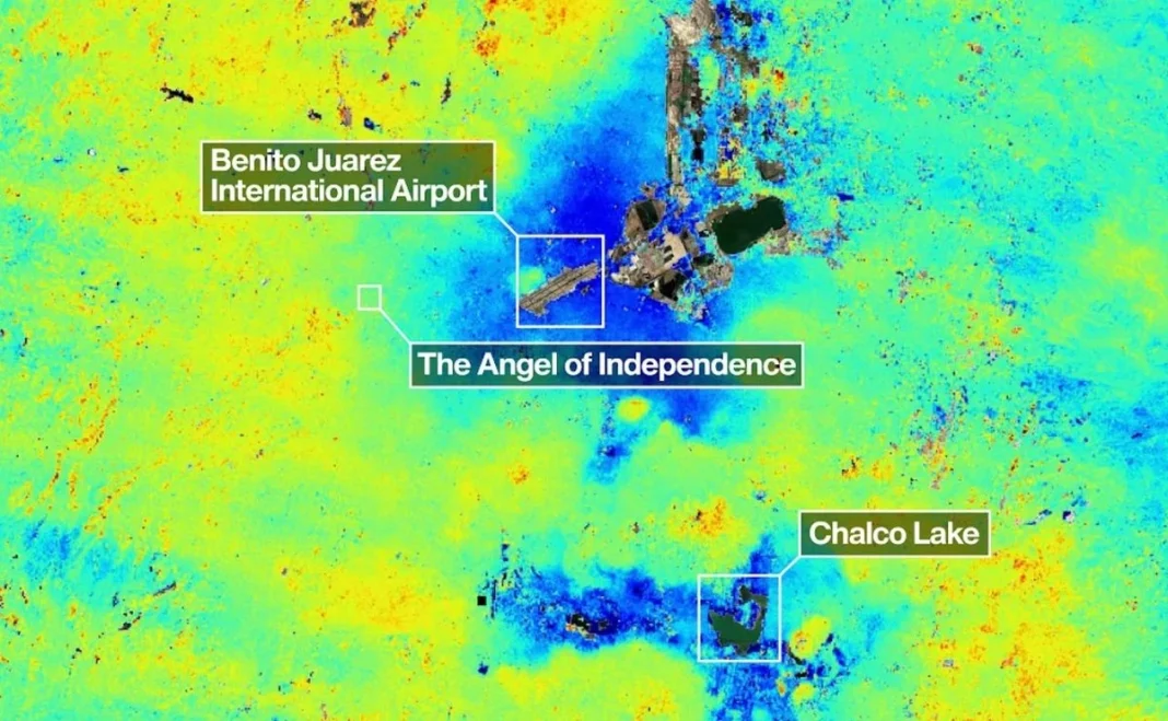 Hasta 2 cm al mes: la CDMX se hunde más rápido de lo que se pensaba, alerta la NASA