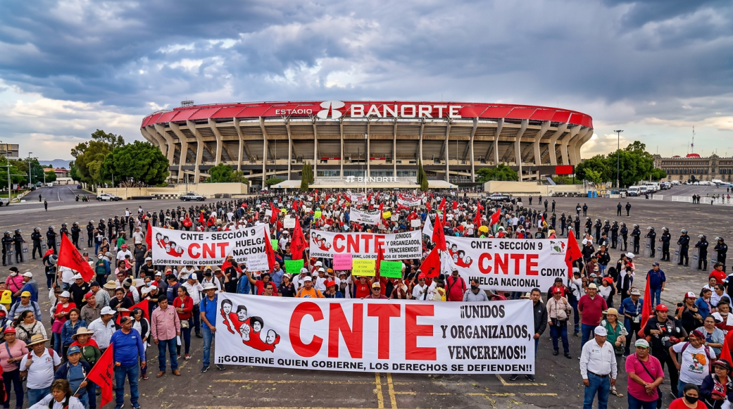 CNTE amenaza con paro nacional durante el Mundial 2026 y convoca a marcha el 1 de mayo
