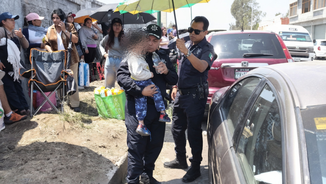 Abuela deja a nieto encerrado en auto bajo el sol para comprar boletos del Buki