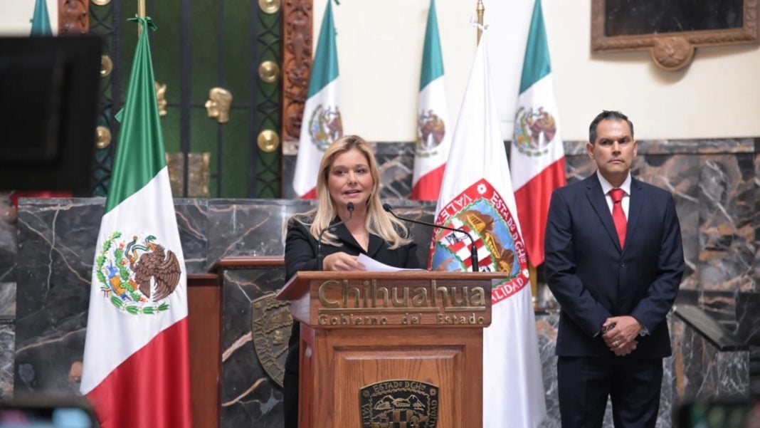 Durante un mensaje en Palacio de Gobierno, Maru Campos señaló que los cambios en la Fiscalía buscan reforzar la procuración de justicia