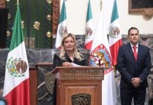 Durante un mensaje en Palacio de Gobierno, Maru Campos señaló que los cambios en la Fiscalía buscan reforzar la procuración de justicia