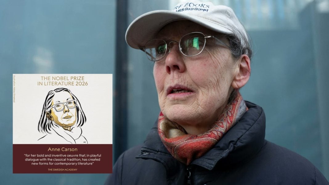 Anne Carson, escritora canadiense ganadora del Premio Nobel de Literatura 2026.