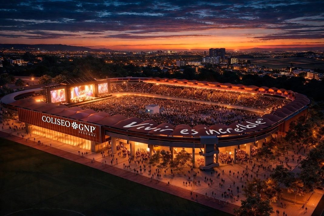 Reportaje de Pollstar sobre el Coliseo GNP Seguros en Guadalajara, con fotografías del recinto y de Michael Bublé en concierto.