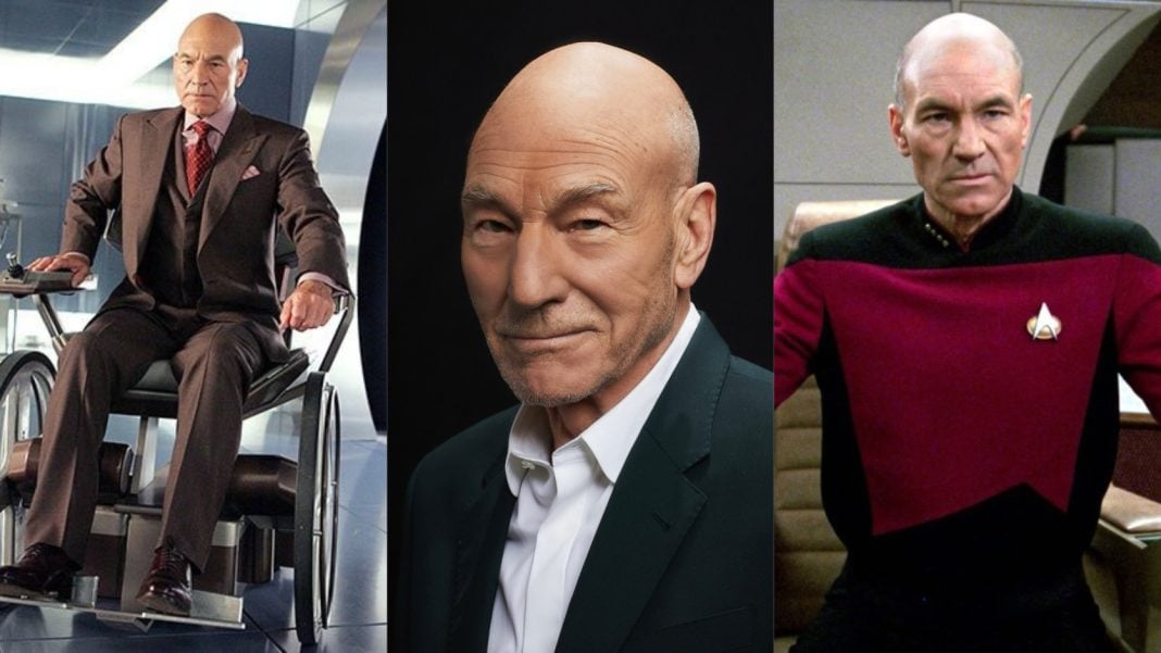 Patrick Stewart, actor británico reconocido por interpretar al profesor X y al capitán Jean-Luc Picard.
